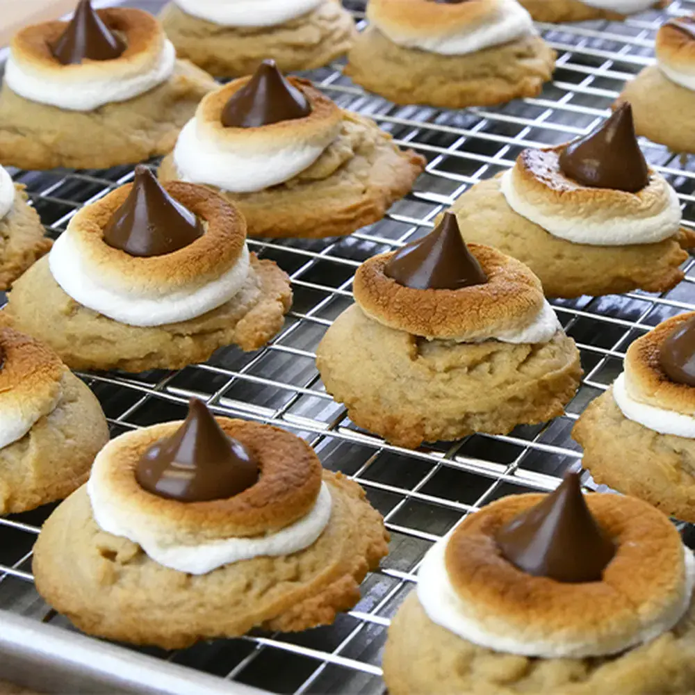 Peanut Butter S'mores Kiss Cookies
